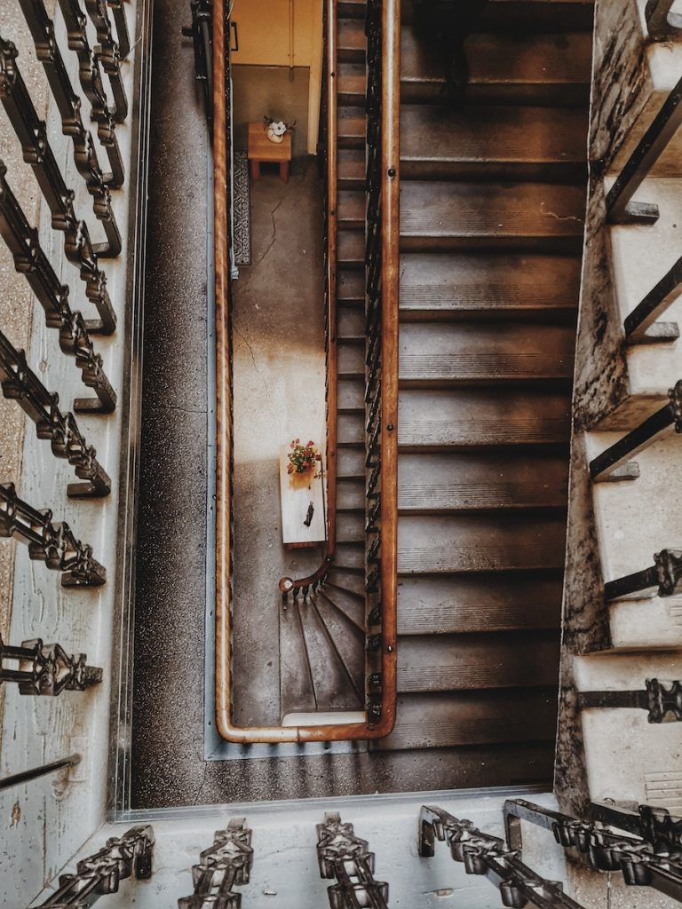High Angle Photo of Staircase